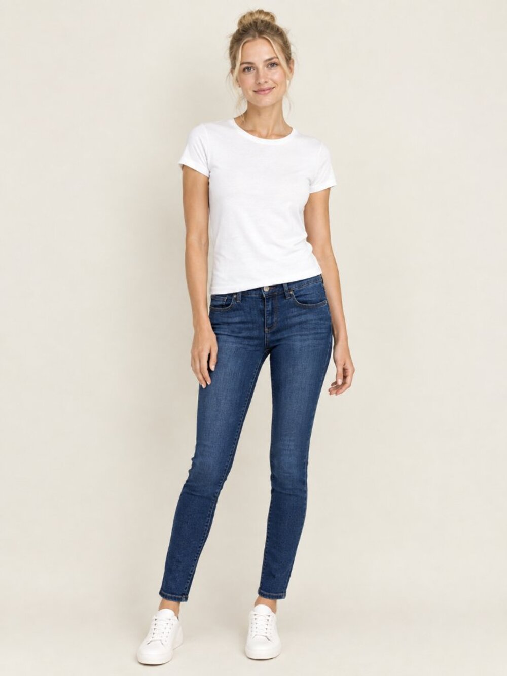 2/$30 Lucky Brand Stella Skinny Ankle Jeans Mid Rise Dark Wash 2/ 26 #A4540